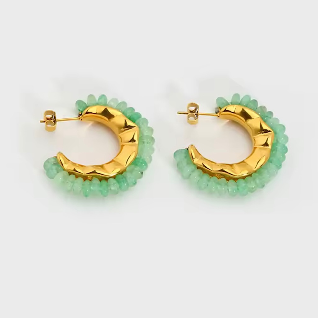 Jade 18kt Hoops